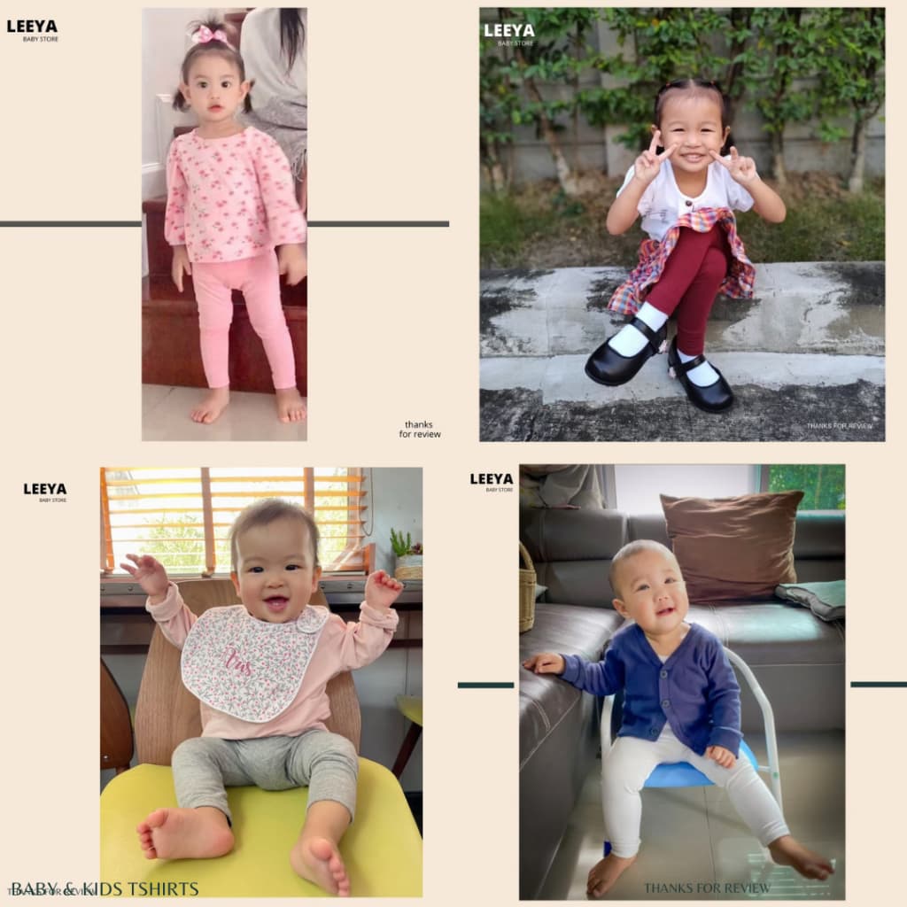 Leeya กางเกงเลคกิ้งเด็ก เนื้อผ้านุ่มยืดยุ่นดีมาก Baby & Kids Leggings ที่ใส่สบายที่สุด เลคกิ้งเด็ก LG รูปที่ 9
