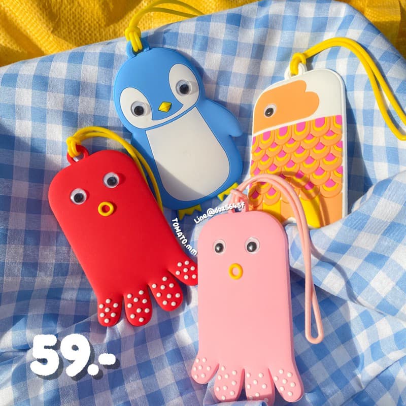 Bag tag ไอศครีม สายรุ้ง ปลาหมึก เพนกวิน ห้อยตกแต่งกระเป๋า พวงกุญแจ soft pvc รูปที่ 7