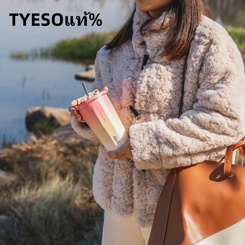 600ml แก้วกาแฟเก็บอุณหภูมิ แบบพกพา มีจุกฝาและแปรงล้างหลอด+3Dสติ๊กเกอร์แถมให้ TS-8848B รูปที่ 4