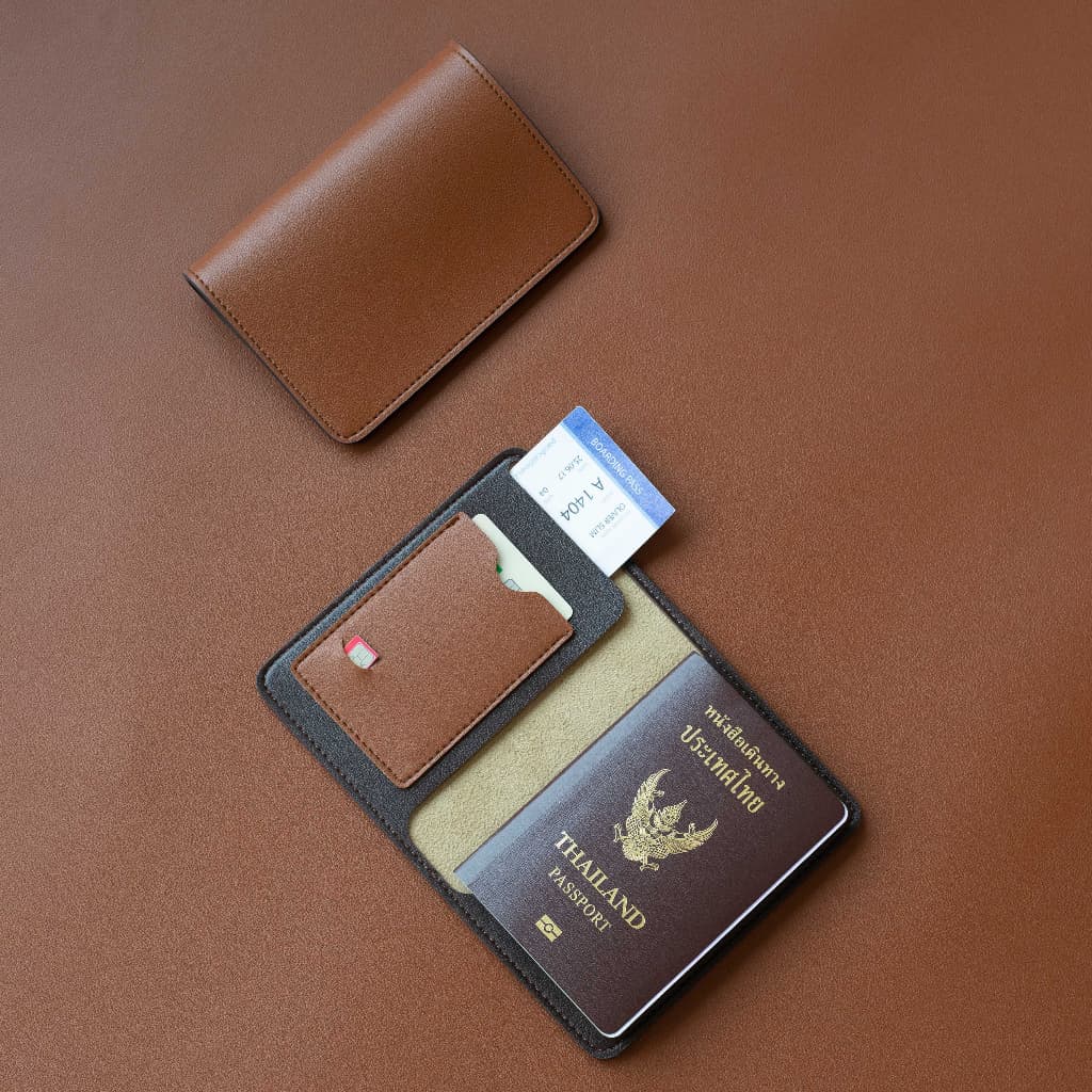 สลักชื่อฟรี HILMYNA Twelve Passport Coverใส่ซิมได้ ปกพาสปอร์ตหนัง กระเป๋าพาสปอร์ตหนัง รูปที่ 5