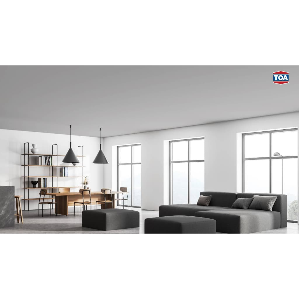 TOA โฟร์ซีซั่นส์ สำหรับทาฝ้าเพดาน 3.7 ลิตร A7000 / A8000 สีทาฝ้า 4 Seasons สีทาเพดาน สีควันบุหรี่ สีขาว รูปที่ 6
