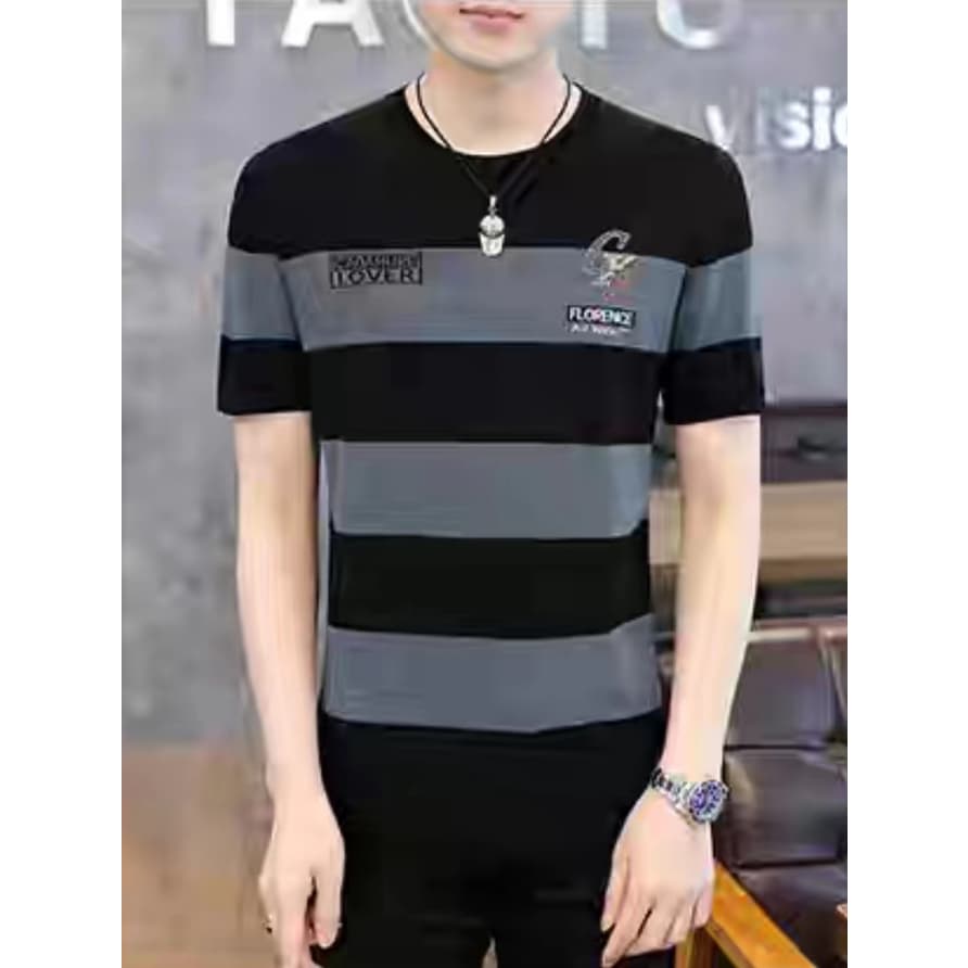 ใหม่ เสื้อยืดคอกลมแขนสั้นผู้ชาย ผ้านิ่มใส่สบายไม่ร้อน รูปที่ 9