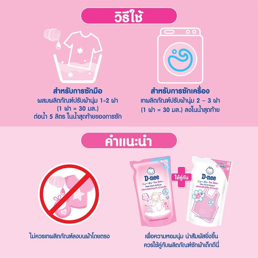 D-nee ดีนี่ น้ำยาปรับผ้านุ่มเด็ก สูตรเข้มข้น ออร์แกนิค 1,000 มล X 4 รูปที่ 5