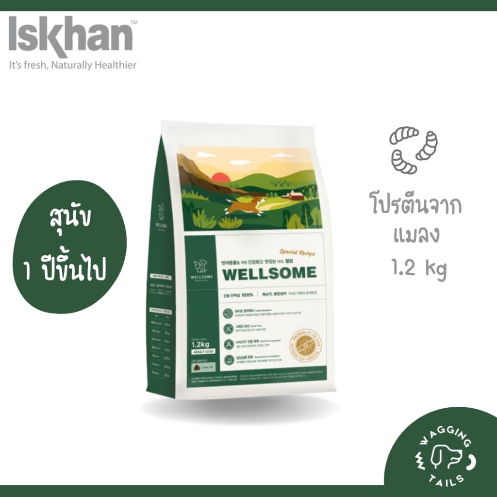 Wellsome Insect อาหารสุนัขโปรตีนจากแมลง โปรตีนคุณภาพสูงสุนัขไม่แพ้ ลดคราบน้ำตา นำเข้าจากเกาหลี รูปที่ 1