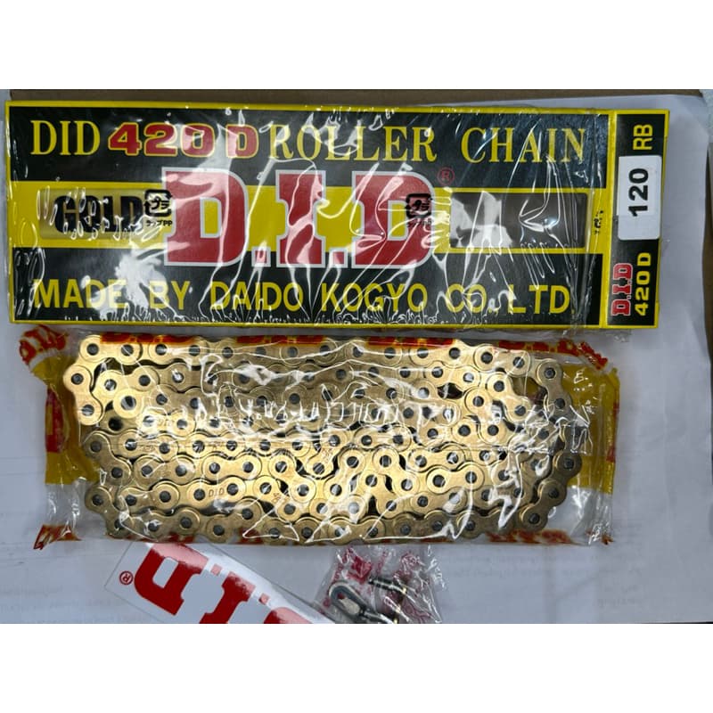 โซ่DIDทอง G&G 420/120ข้อ ทองนอก-ใน รูปที่ 2