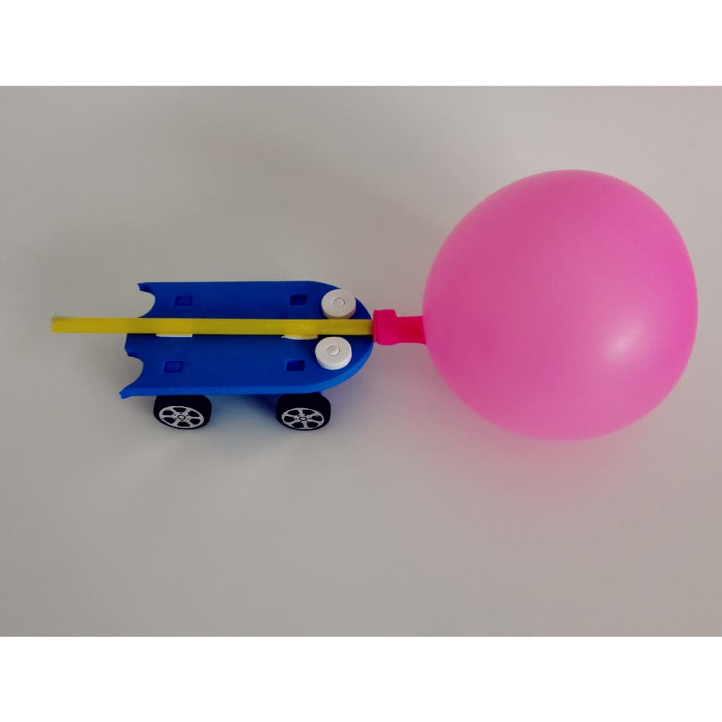 รถลูกโป่งDIY รถยนต์ขับเคลื่อนด้วยบอลลูน ต้นกำเนิดการทดลองวิทยาศาสตร์ ของเล่นDIY ของเล่นวิทยาศาสตร์ stem รูปที่ 6