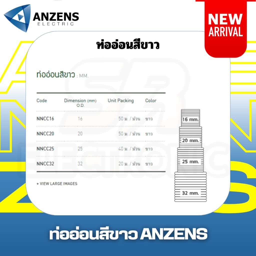 แบ่งขายเป็นเมตร ท่ออ่อน ท่ออ่อนลูกฟูก ท่อร้อยสายไฟ Anzen รูปที่ 4