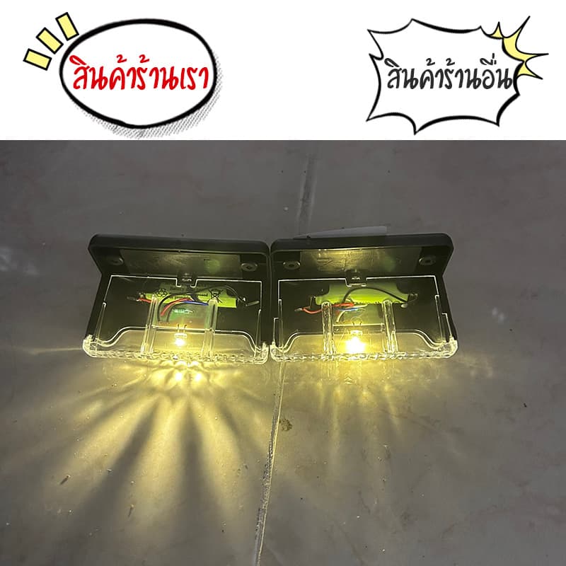 ไฟติดบันได ติดกำแพงหน้าบ้าน รั้วบ้าน เพิ่มความสวยงาม ไฟเหลือง Solar light 1 LED ไฟพลังงานแสงอาทิตย์ รูปที่ 5
