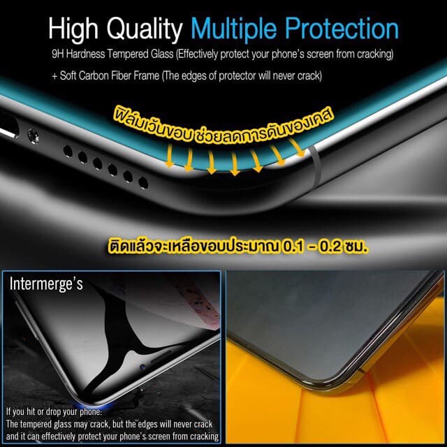 ฟิล์มกระจก สำหรับ iPhone แบบเต็มจอ 9Dของแท้ ทุกรุ่น 17 Air 15 14 16 pro max 13 12 ProMax 11 16Plus/XS Max/XR/8/7/6 plus รูปที่ 7