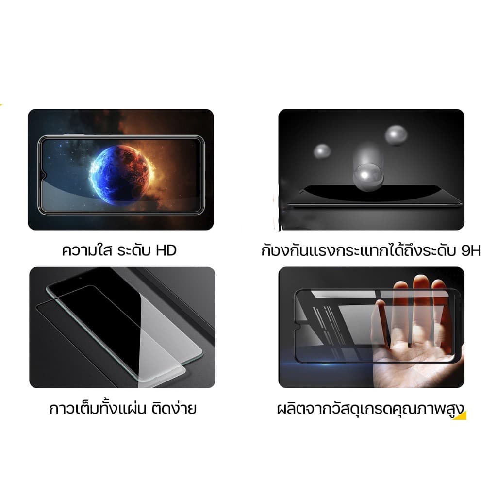 ฟิล์มกระจก สำหรับ iPhone แบบเต็มจอ 9Dของแท้ ทุกรุ่น 17 Air 15 14 16 pro max 13 12 ProMax 11 16Plus/XS Max/XR/8/7/6 plus รูปที่ 8