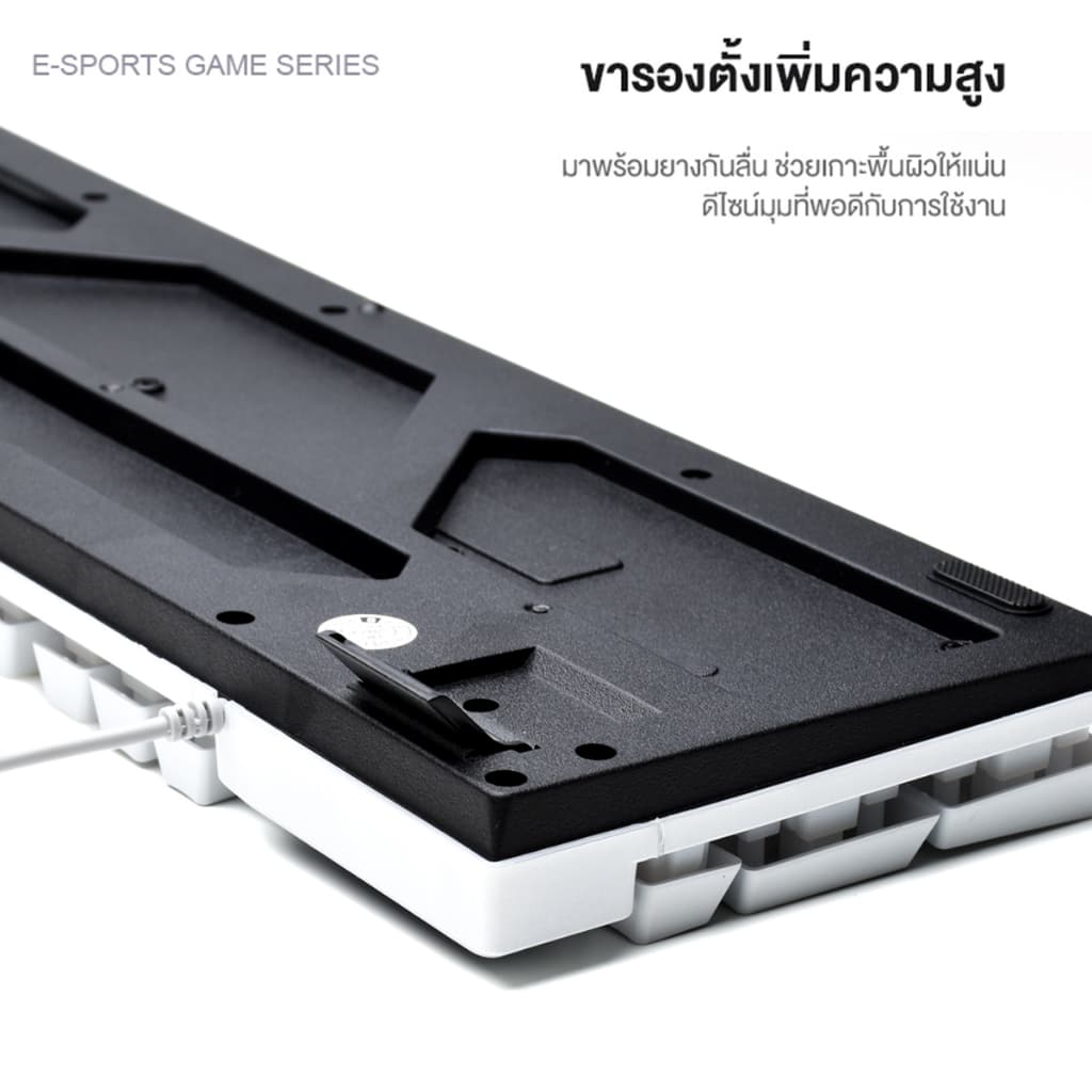IWACHI K5 คีย์บอร์ดไฟ RGB แสงไฟสี/แสงไฟขาว คีย์บอร์ดเกมมิ่งมีสาย แป้นพิมพ์ภาษาไทย เสียงเบา เซตคีย์บอร์ด+เมาส์ รูปที่ 2