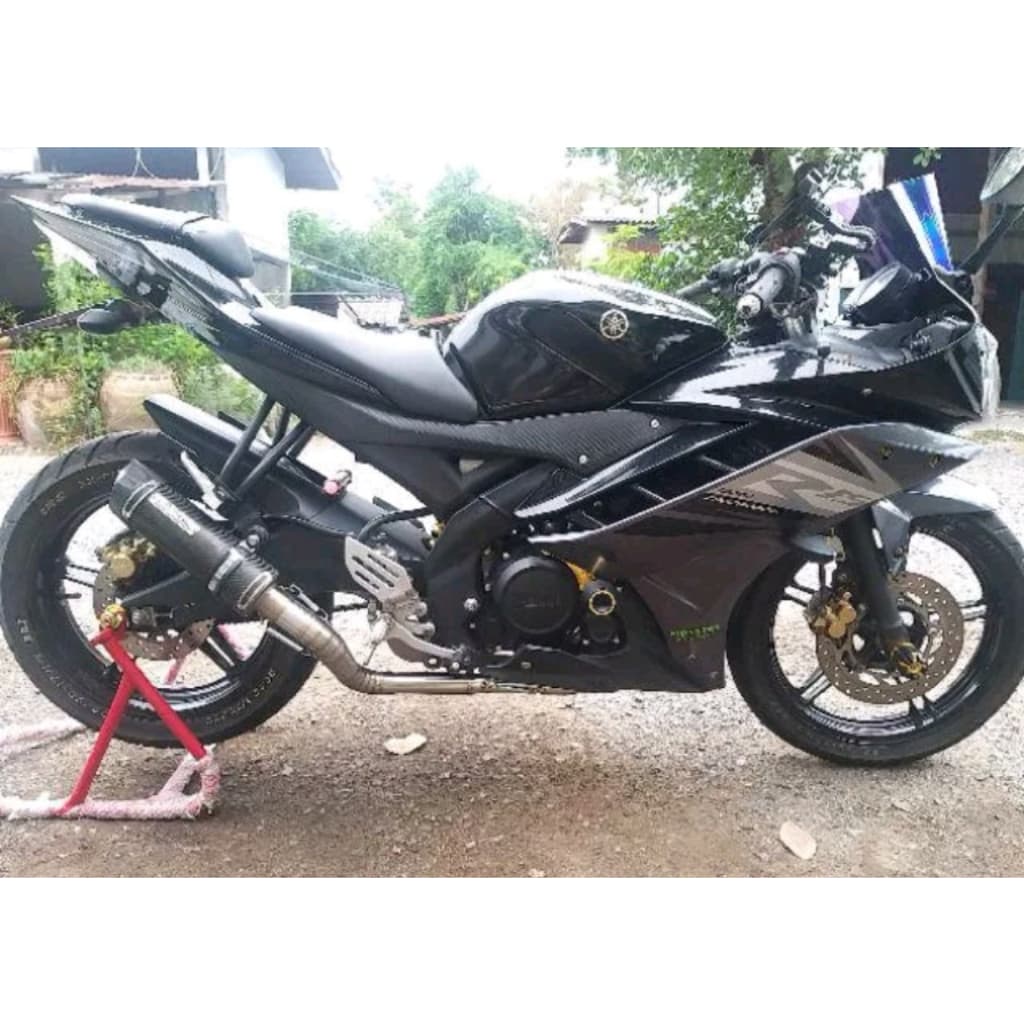 คอฟลู คอท่อ YAMAHA M-Slaz, R15 ปีเก่า แสตนเลสเกรด 304 อย่างดีสวมปลายท่อแต่งขนาด 2 นิ้ว รูปที่ 8