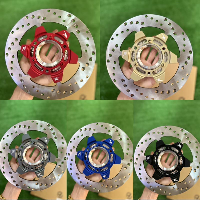 จาน TK รูเฉียง มาพร้อมสเปเซอร์ครบชุดขนาด220mm.สำหรับ WAVE125R /S/I บังลม งานขั้นเทพ รูปที่ 1