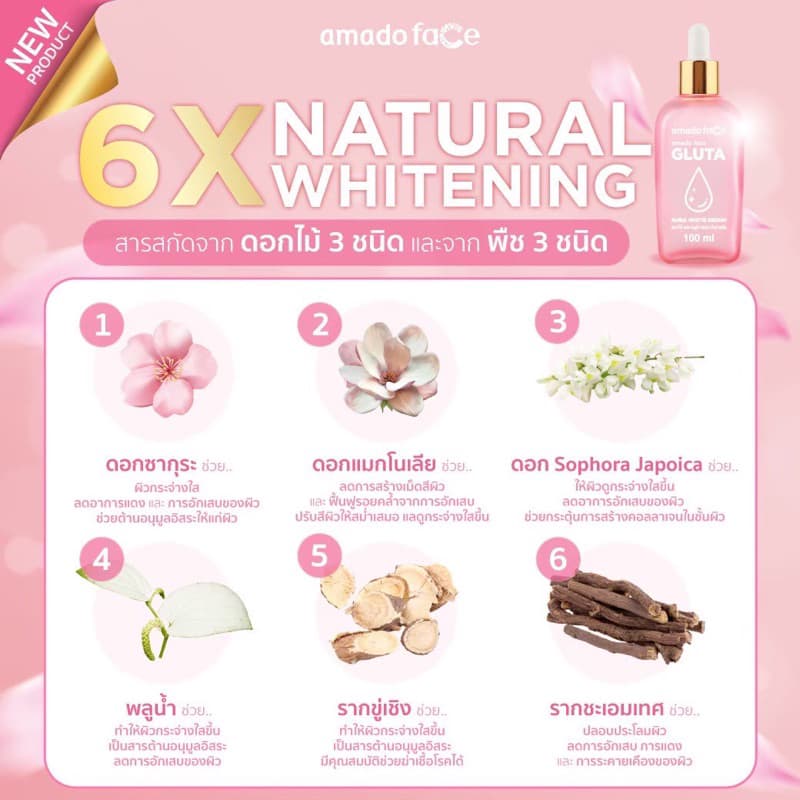 Amado Gold Caviar Concentrate Serum โกลด์คาเวียร์ เซรั่ม ซุปเปอร์ วิตซี เซรั่ม และ กลูต้า เซรั่ม รูปที่ 4
