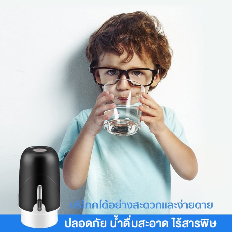 PANASI เครื่องปั๊มน้ำ แบต 1200mAh พร้อมสายUSB แบบชาร์จแบตได้ ที่ปั๊มน้ำมือถือ ที่ปั๊มน้ำดื่ม ขวดน้ำ ถังน้ำ เครื่องกดน้ำ รูปที่ 7