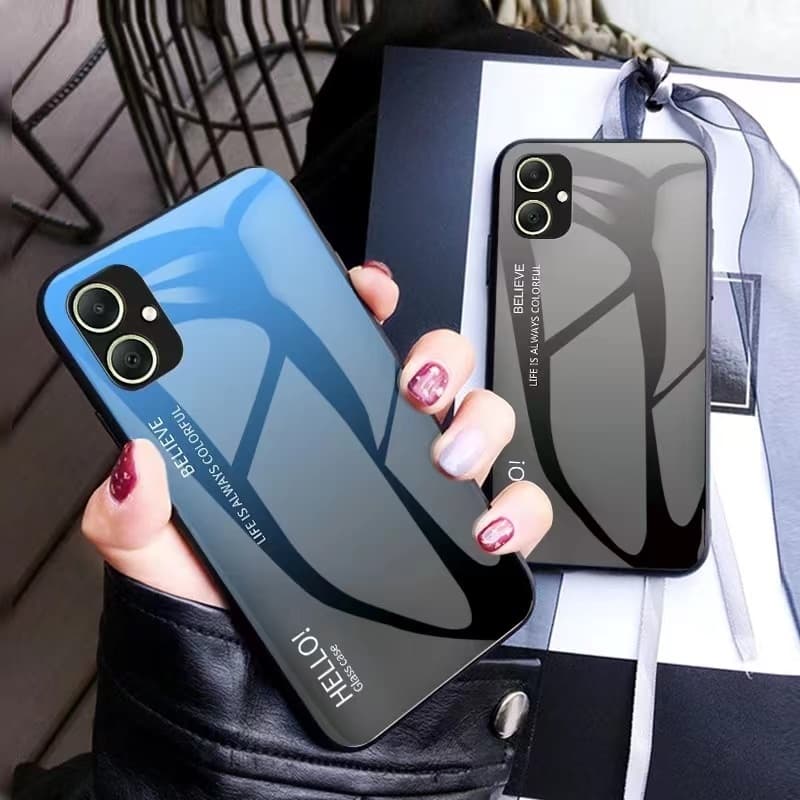 เคสกระจกทูโทน Samsung A05 ใช้สำหรับ Samsung A05 5G เคสกระจกสองสี กันกระแทก ซัมซุงA05 รูปที่ 1