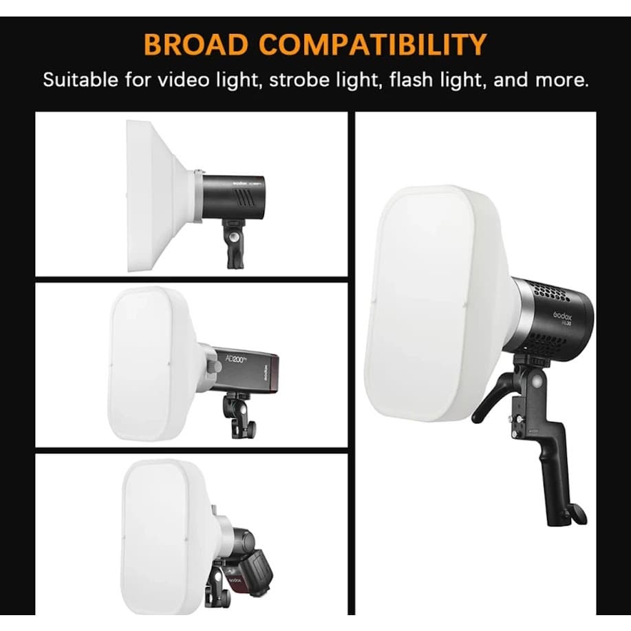GODOX ML-CS1625/ML-CD15เต็นท์แบบนิ่ม3อะแดปเตอร์สำหรับถ่ายภาพแสงแฟลชสตูดิโอถ่ายภาพบุคคลสตรีมสด รูปที่ 2