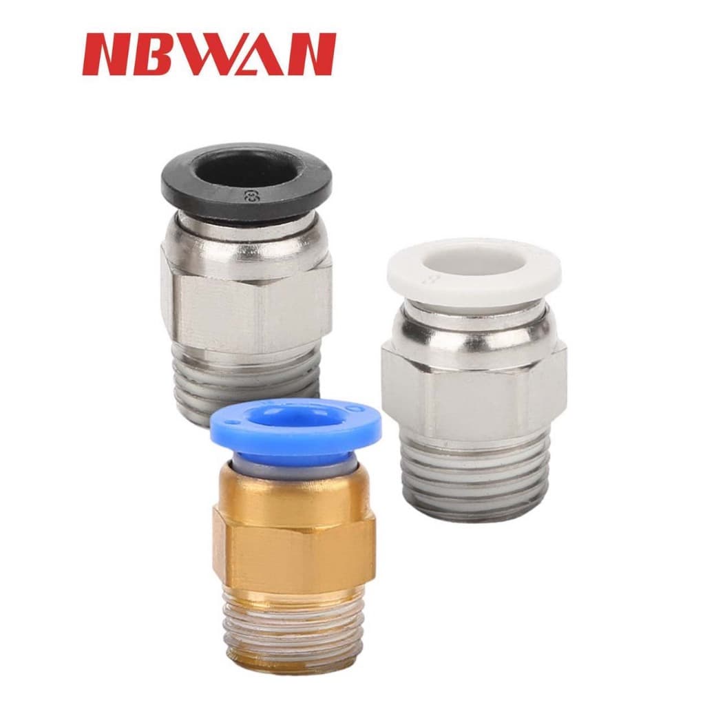 NBWAN ข้อต่อลมเกลียวนอก ขนาด 6-12 mm. 01-04 รูปที่ 1