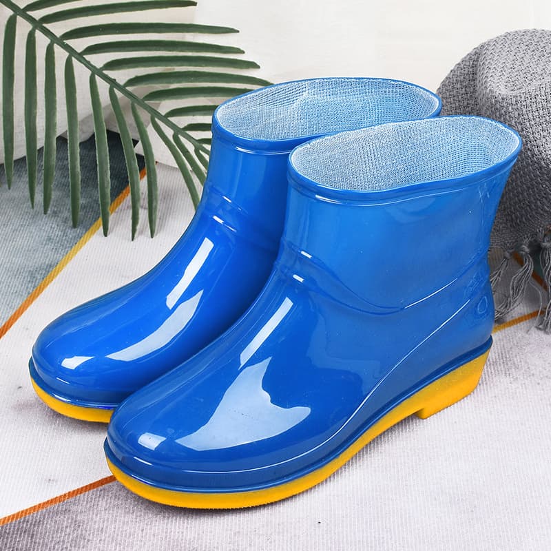 Luckkyshoes สินค้าใหม่ รองเท้าบูทแฟชั่น เหมาะสำหรับงานหน้าฝน กันน้ำได้อย่างดี ถึงจะเลอะแค่ไหนก็ทำความสะอาดง่ายอย รูปที่ 5