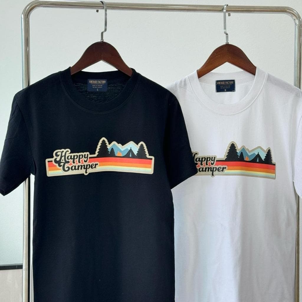 เสื้อยืด HAPPY CAMPER - ผ้า Cotton100% รูปที่ 4