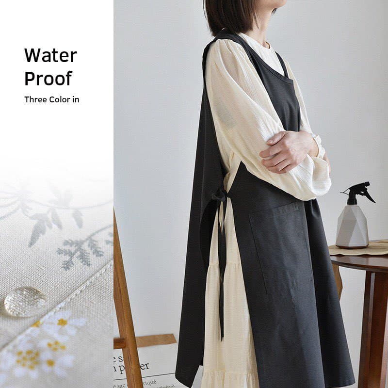 ผ้ากันเปื้อน ในไทย แบบผูกข้าง เกรด water proof คุณภาพดี สไตล์ญี่ปุ่น ราคาส่ง กันเปื้อนฟรีไซค์ใส่คล่องตัว รูปที่ 1