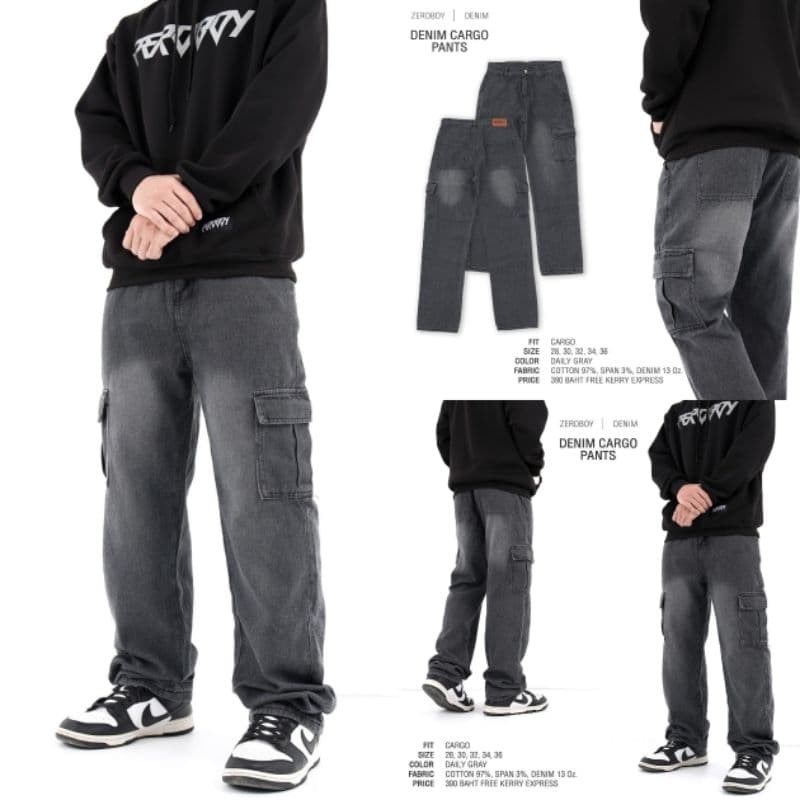 ZEROBOY - DENIM CARGO PANT " ยีนส์คาร์โก้ " รูปที่ 2