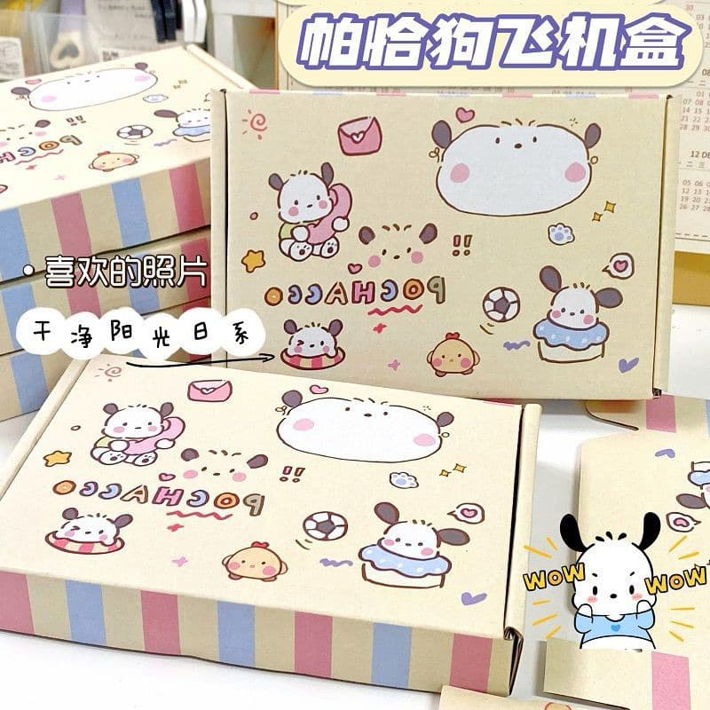 มีส่งด่วน รวมทุกลาย กล่องพัสดุแบบพับ ลายการ์ตูน Sanrio พิมพ์ลายชัดสีเข้ม น่ารัก ของขวัญ รูปที่ 7