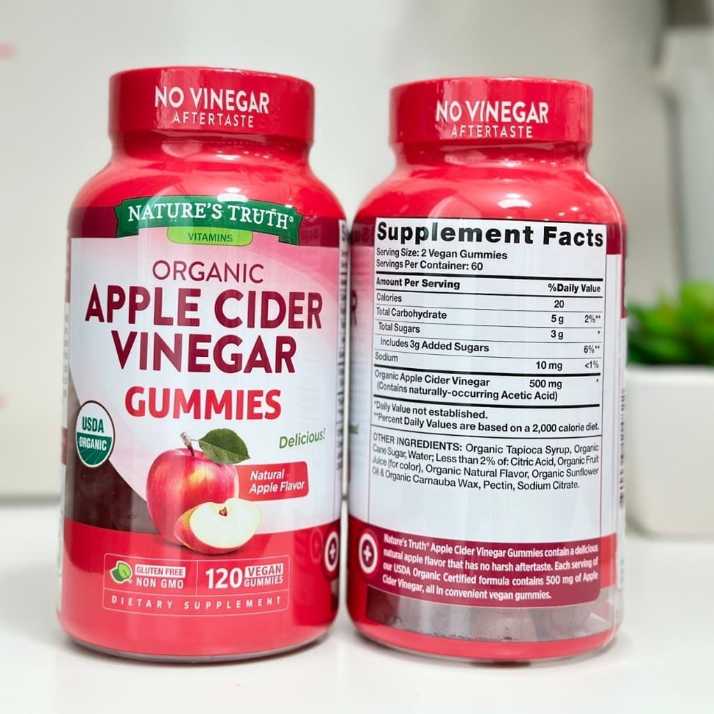 Nature’s truth Apple cider Vinegar Organic Gummies ขนาด 75เม็ดและ120เม็ด รูปที่ 6