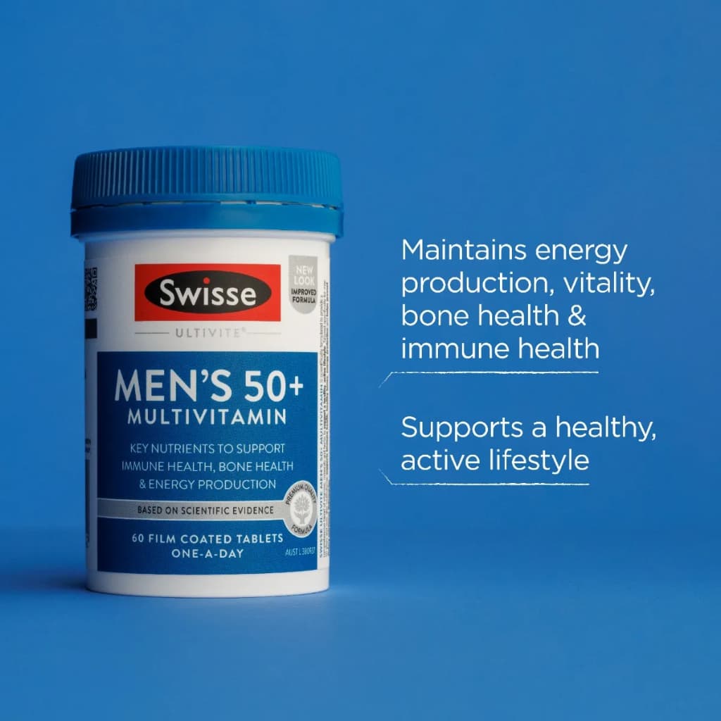 Swisse Men's 50+ Multivitamin 90 เม็ด วิตามินเสริมสำหรับชายวัย 50+ EXP07/2027 รูปที่ 6