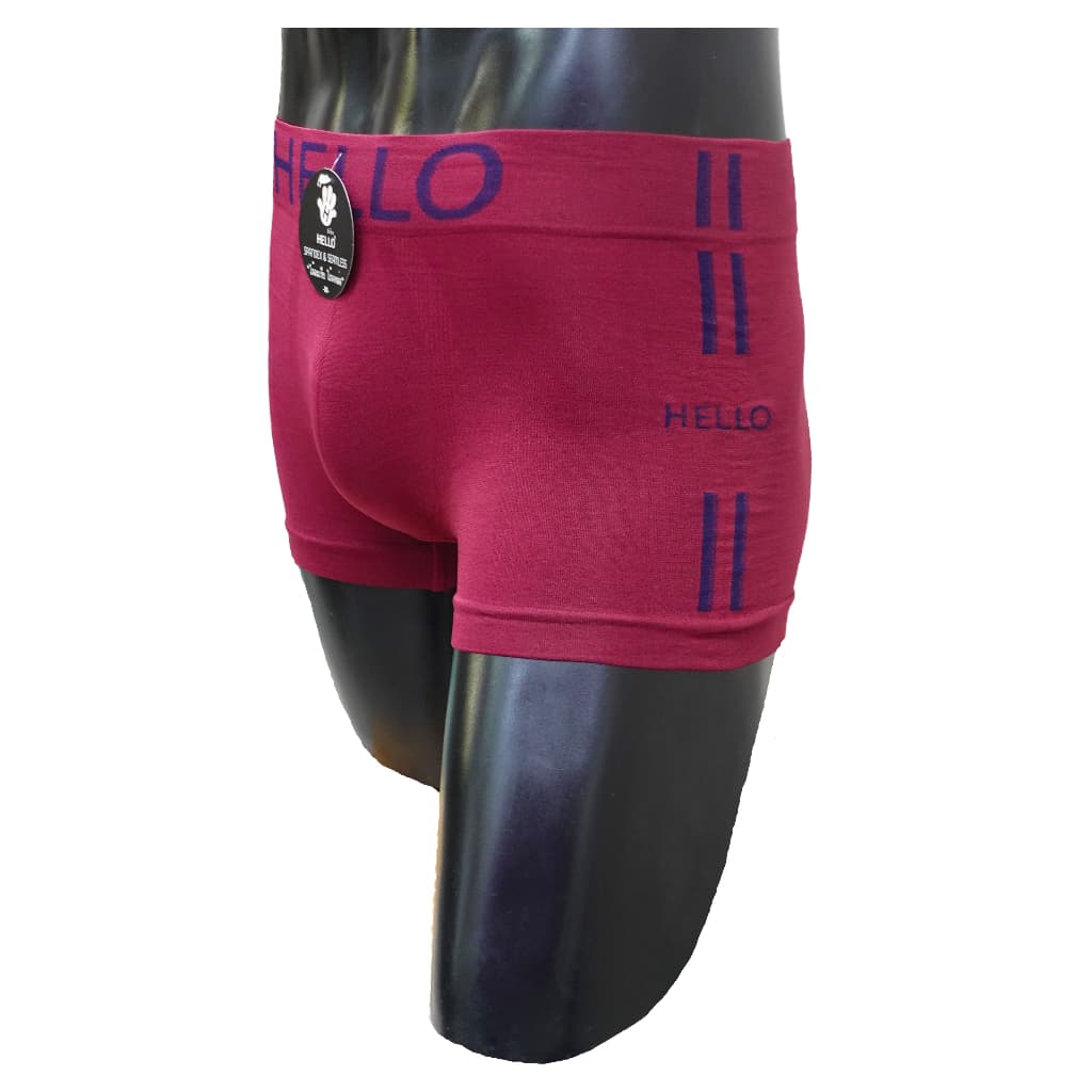 HELLO HLBS005 กางเกงชั้นในชาย ทรง BOXER ผ้า"SPANDEX" ไร้รอยต่อ ไร้ตะเข็บ ผ้ายืดหยุ่นพิเศษ รูปที่ 4