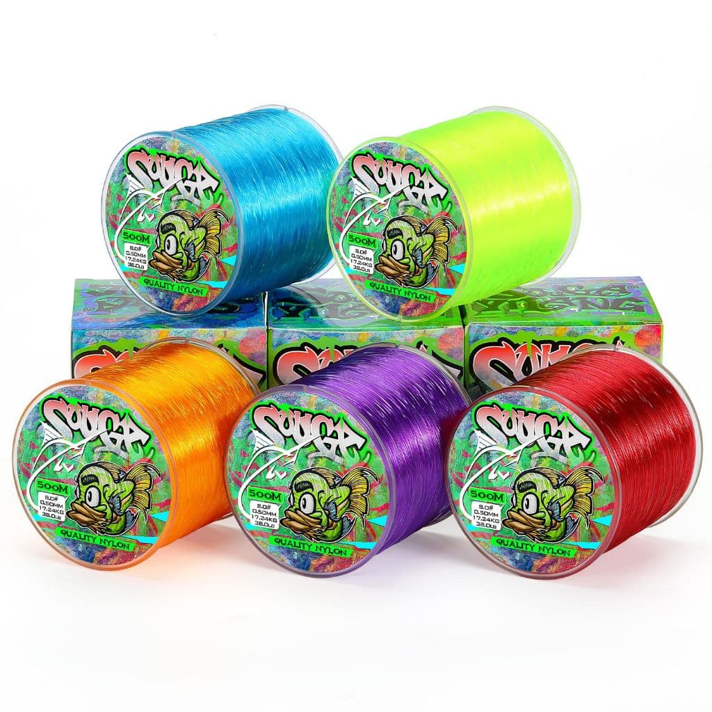 Sougayilang สายตกปลา 500M Super Strong 5 สีไนล่อนตกปลาพร้อมกล่องสำหรับการแข่งขันตกปลา รูปที่ 8