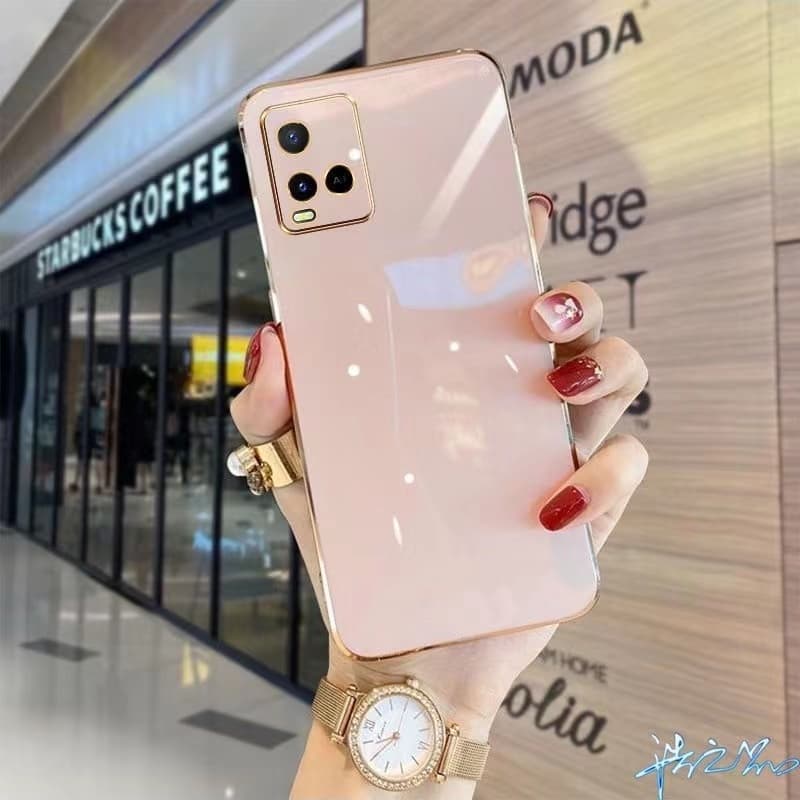 เคสสีพื้น สำหรับ Vivo Y21 Y21T T1X Y33 Y33S Y20 Y20S Y20I Y12A Y12S Y3S Y11 Y12 Y15 Y17 Y15S Y01 Y01A V60 V50ขอบเงา รูปที่ 7