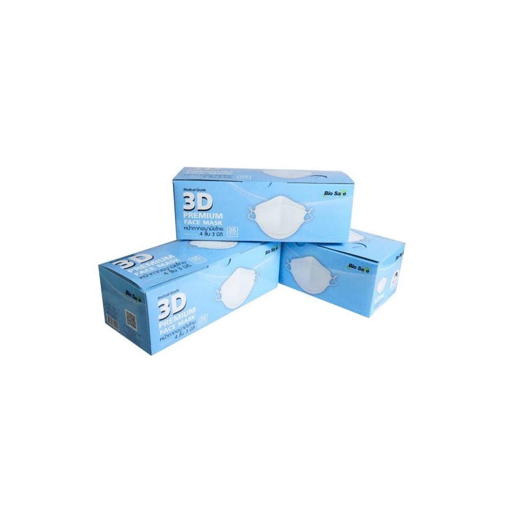หน้ากากอนามัย 3 มิติ กันฝุ่น PM2.5 เชื้อโรค เกรดแพทย์ กล่อง 25 ชิ้น | 3 D Premium KF 94 BioSafe รูปที่ 7
