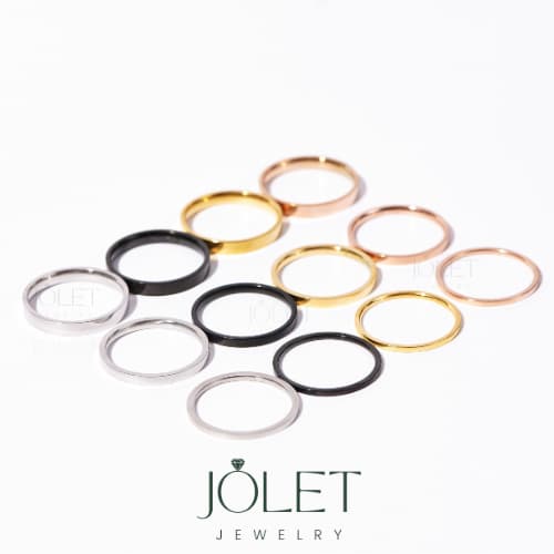 jolet แหวนสแตนเลส สีดำเหลี่ยม หนา 1 mm 2 mm 3 mm ไม่บิด ไม่เบี้ยว แข็งแรง ทนทาน ไม่ลอก ไม่ดำ แหวนคู่ รูปที่ 8