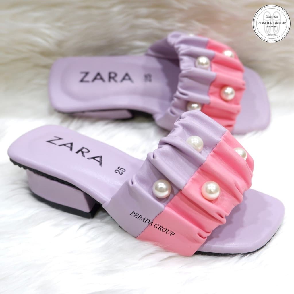 ส่งเร็ว ไซส์ 25-36 รองเท้าส้นสูงเด็ก สูง 1.5 นิ้ว รองเท้าสวยงามเด็ก ลายโซ่ สีม่วง ชมพู โอโรส รูปที่ 7
