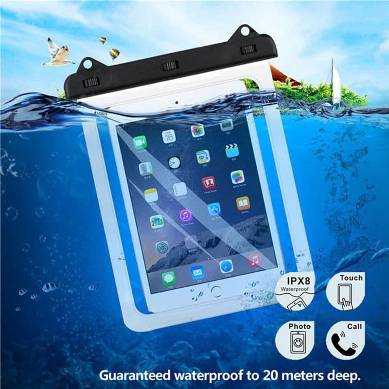 รุ่นใหม่ ซองกันน้ำ ipad กระเป๋ากันน้ำ ขนาดใหญ่ ใช้ได้กับโทรศัพท์มือถือทุกรุ่น ใส่ของได้หลายอย่าง เล่นน้ำสงกรานต์ IPX8 รูปที่ 2
