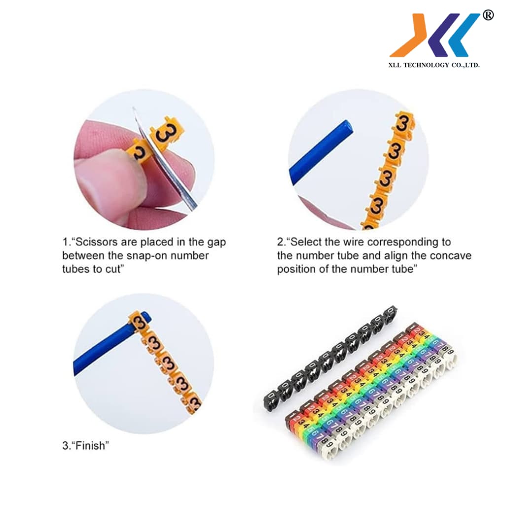 ตัวเลขมาร์ค สาย lan CAT6 ขนาด6-8mm. Cable Markersแบบแข็ง0-9อย่างละ10 ตัว รูปที่ 5
