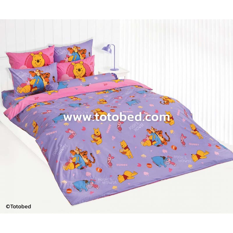 TOTO ผ้าปูที่นอนครบเซ็ต 3.5, 6 ฟุต ลายหมีพู ลิขสิทธิ์แท้ TOTO 100% รูปที่ 2