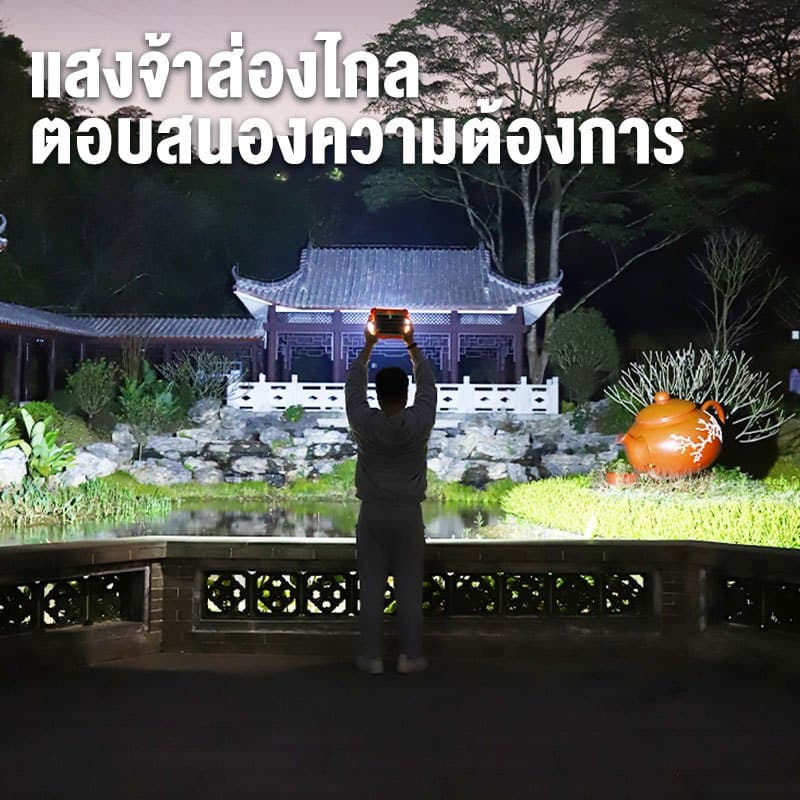 ไฟโซล่าเซลล์ 100,000W โซล่าเซลล์ สปอตไลท์พกพา โซล่าเซลล์USB สว่างมาก ไฟพกพาอเนกประสง ไฟฉุกเฉินในบ้านกันน้ำ ไฟแคมป์ปิ้ง รูปที่ 9
