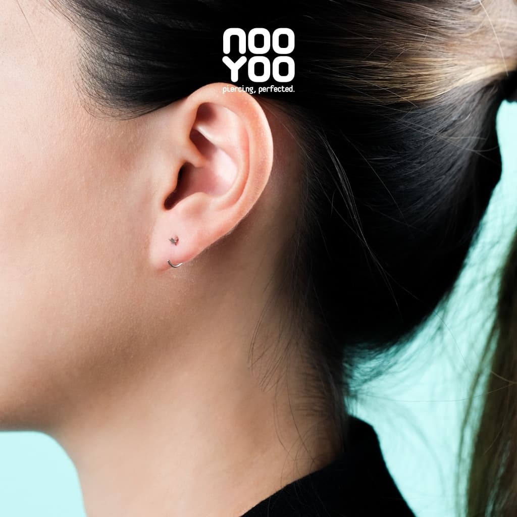 NooYoo ต่างหูสำหรับผิวแพ้ง่าย Open Claw Surgical Steel รูปที่ 5