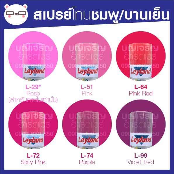 สีสเปรย์ เลย์แลนด์ / Leyland โทนสี ชมพู-บานเย็น / เฉดสี ชมพู-บานเย็น รูปที่ 1