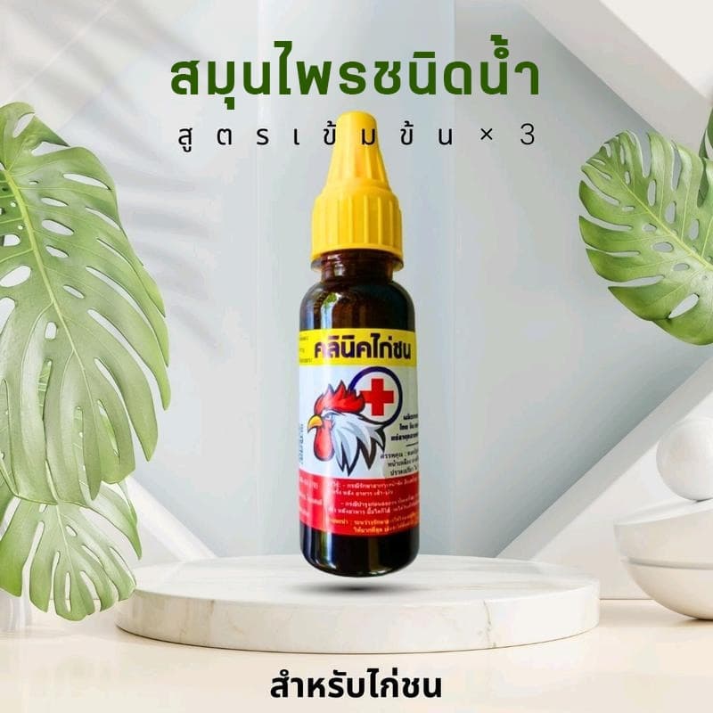 สมุนไพรชนิดน้ำสำหรับไก่ สูตรเข้มข้น x 3 แบบขวด ขนาด 100 ml. รูปที่ 1
