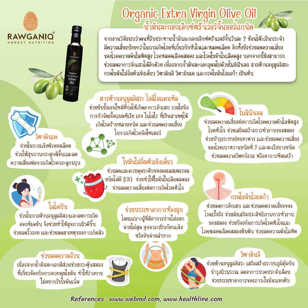 แพ็คคู่ น้ำมันมะกอกเอ็กซ์ตร้าเวอร์จิ้นออร์แกนิค ไม่ผ่านกรรมวิธี 275 มล. Organic Extra Virgin Olive Oil 275ml รูปที่ 2