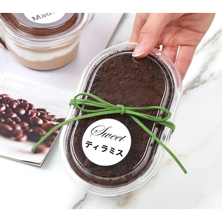 กล่องพลาสติกใสวงรี พร้อมฝาปิด 450ml. จำนวน 50 ใบ *ไม่รวมโบว์* ในไทย กล่องมูสเค้ก รูปที่ 8