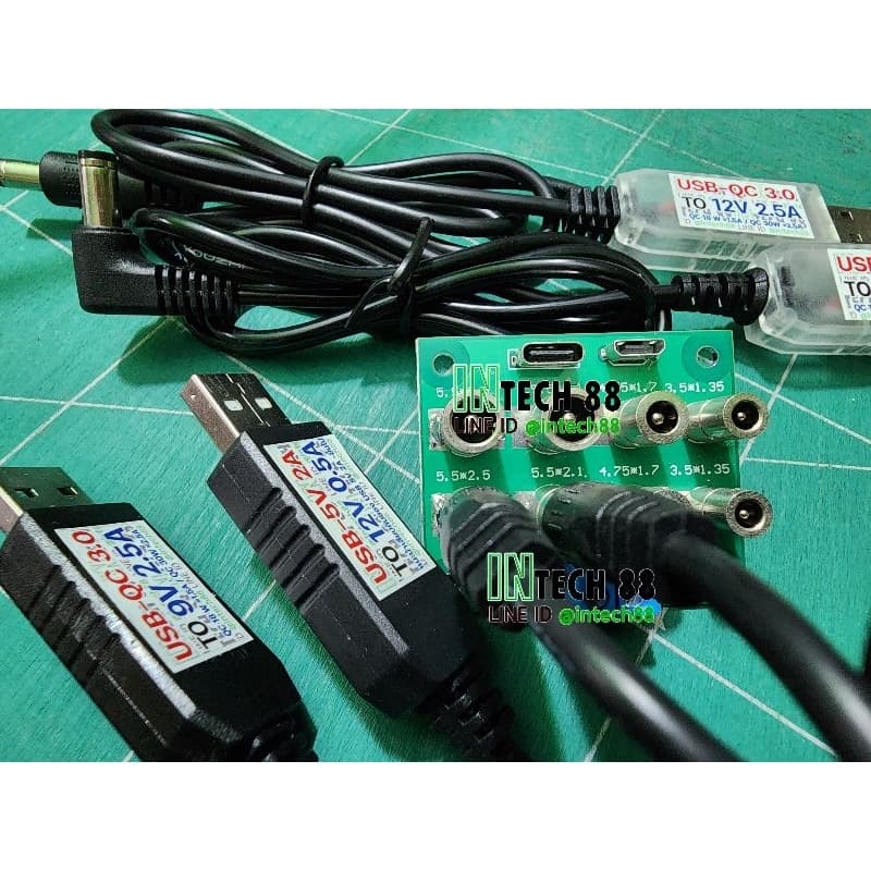 สาย trigger USB-C PD to 9V/12V/15V/19-20V/28V Jack 5.5x2.1-2.5mm 90-95CM Positive/Negative ใช้กับUSB-PD รูปที่ 6