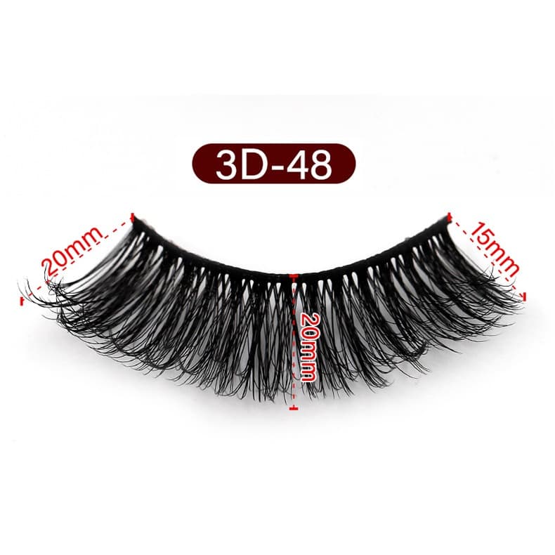 ขนตาปลอม หนา ฟู 3D 5 คู่ Mink Hair False Eyelashes รูปที่ 3
