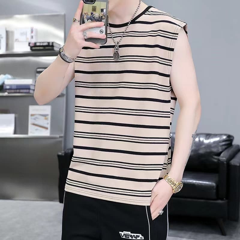 TS MEN เสื้อแขนกุดผู้ชาย เสื้อกล้ามผู้ชาย แฟชั่นสำหรับผู้ชาย รุ่นT91 รูปที่ 1