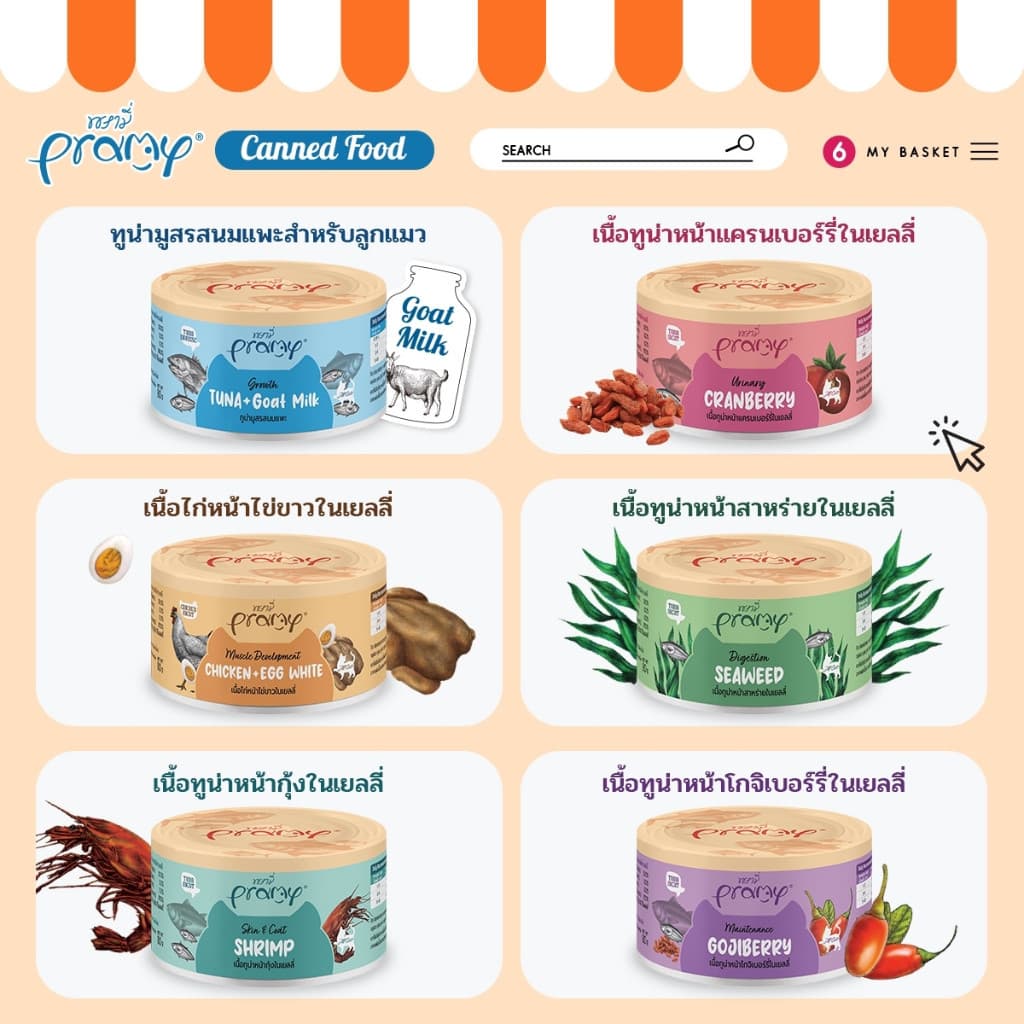 Pramy Canned พรามี่ อาหารกระป๋องสำหรับแมว ขนาด 80g รูปที่ 2