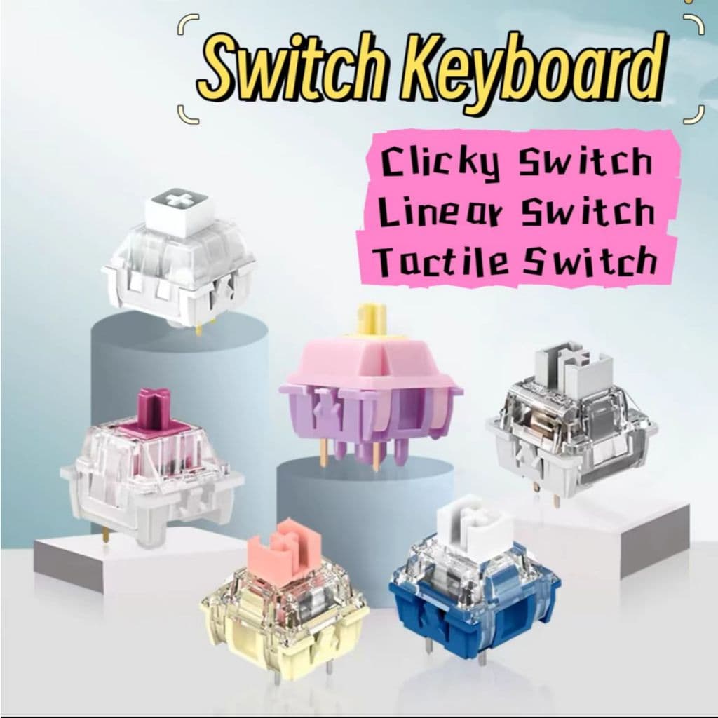 Switch Red Switch,Blue Switch ปุ่มสวิตช์ Mechanical Keyboard 2 ขา รูปที่ 1