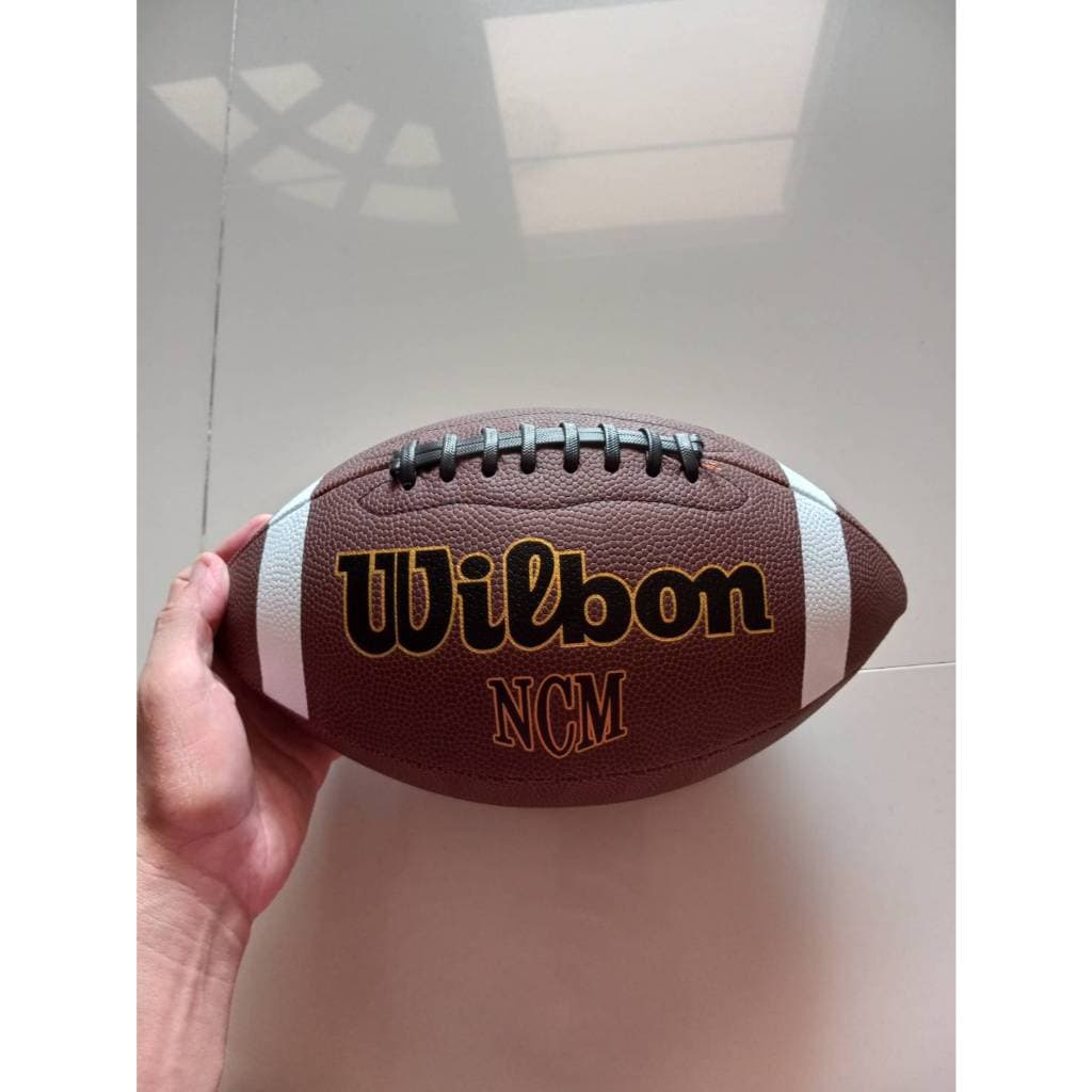 อเมริกันฟุตบอล american football รักบี้ หนังเทียม ขนาดมาตรฐาน เบอร์ 9 รูปที่ 2